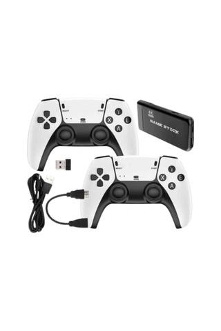 4k Hdmı Retro Oyun Konsolu 64 Gb Hafıza, Kablosuz Joystick Ve Tf Kart Desteği