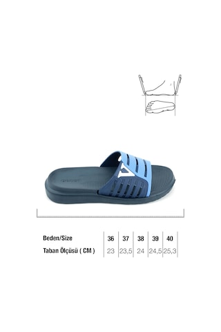 Gezer Erkek Yazlık Eva Islak Zemine Uygun Günlük Ev Bahçe Havuz Banyo Terlik Lacivert-mavi Lacivert - Mavi