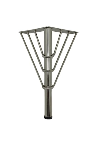 Metal Tel Boru Desenli Ayak Mobilya Masa Ve Dolap Ayağı Krom Metal 18cm 4 Adet