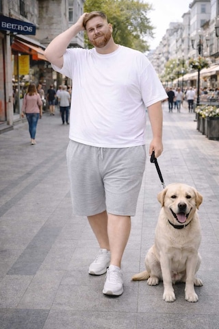 Akt Gayem Butik 7xl-10xl Beden Şort Gri