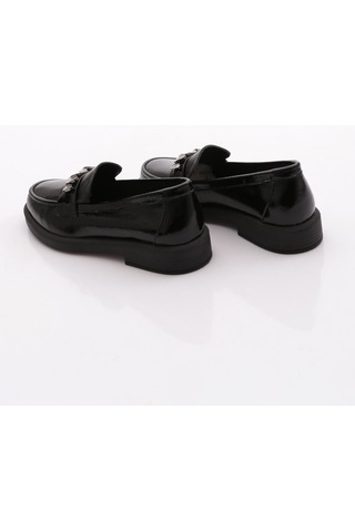 Dgn 147 Kadin Loafer Ayakkabi Siyah Rugan