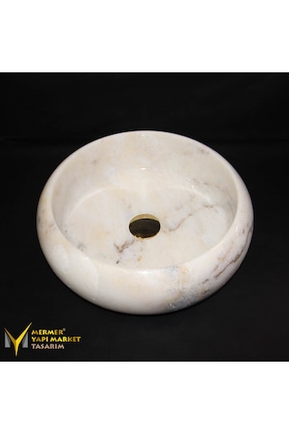 Afyon Kristal Sarı Bombeli Lavabo