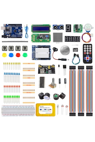 Arduino 39 Çeşit 185 Parça Süper Başlangıç Seti Malzeme Kutulu
