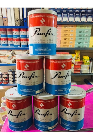 72 Adet Panfix 12 Mm X 66 M Geniş Bant Teneke Kutu Toptan