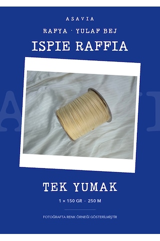 Asavia Ispie Rafya İp Çanta Ve Şapka Örgü İpi 150 Gr 250 M Yulaf Bej