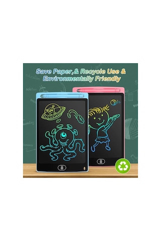 10 Adet Grafik Dijital Kalemli Lcd Çizim Tableti Çocuk Yazı Tahtası 8.5 Inc Ssayazı2800066, One Size