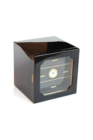 Parmida Humidor Puro Saklama Kutusu Üç Çekmeceli - Siyah