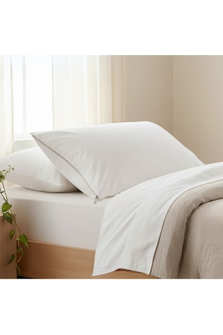 10'lu Paket Pamuklu 50 X 70 Beyaz Yastık Kılıfı Şilte Beyaz