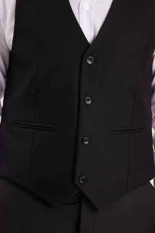 Tudors Erkek Slim Fit Düz Cepli Siyah Yelek-36923 Siyah