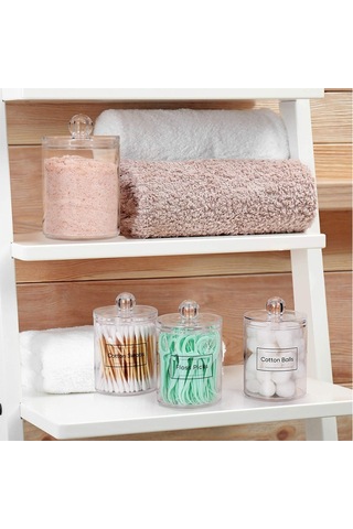 Qingmipy 7x10.5cm Akrilik Kutu: Rulo, Makyaj Vata Ve Floss Saklama Kutusu - Toz Koruma Kapaklı Ev Organizasyon Aleti Şeffaf