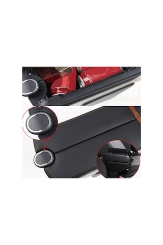 Bmw Tip 6 Usb 1 Type-c Girişli Kolçak Her Araca Uygun Kolçak Kol Dayama Çift Açılır Siyah