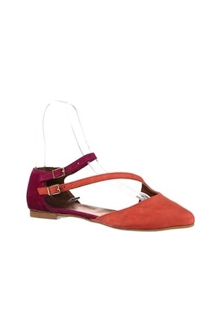 Fox Shoes Turuncu/Fuşya Kadın Babet D726016902
