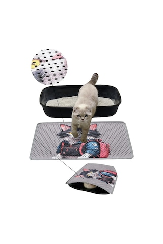 Kar Mat Kedi Kumu Paspası Delikli Kedi Tuvaleti Paspası 40 x 60 CM
