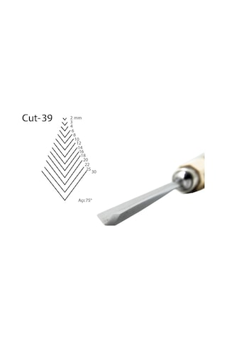 Kirschen Düz V Ağız Oyma Iskarpelası Kısa Cut39 - 6Mm