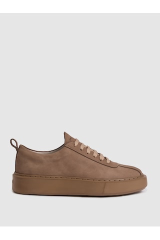 Cacharel Kum %100 Deri Sneaker Ayakkabı Ekru