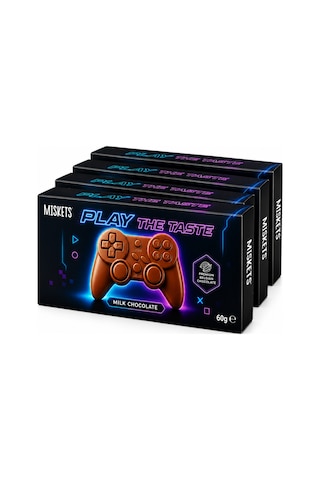 Miskets Play The Taste Gamer Oyun Konsolu Şekilli Sütlü Çikolata 4'lü Set