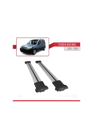Citroen Berlingo 2003-2008 Arası FLY Model Ara Atkı Tavan Barı GRİ
