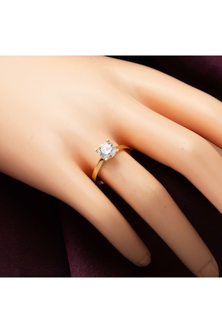 Bilezikci Klasik 14 Ayar Altın Tektaş Yüzük YZCAY14K29180