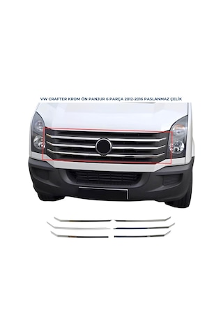 Ebal Otomotiv VW Crafter Krom Ön Panjur 6 prç. P.Çelik 2012-2016 ARASI