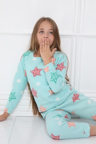 Sleeproom Kişlik Çocuk Polar Pijama Takim Turkuaz