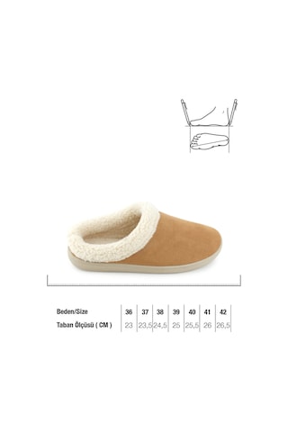 Gezer Kadın Kışlık Rahat Taban Ev Bahçe Terlik Gt1kzm.16189.01.m33.0z Camel
