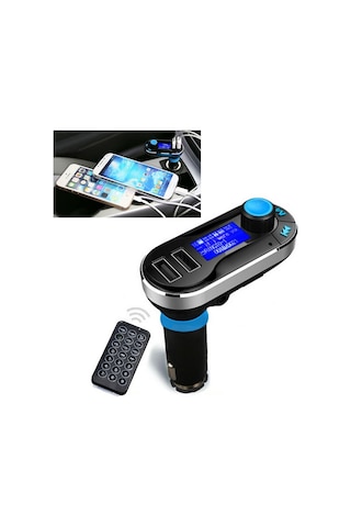Uzaktan Kumandalı Bluetooth Tacking Handsfree Araç Kiti Fm Verici Akıllı Telefonlar İçin 2.1a Çift Araç Şarj Cihazı
