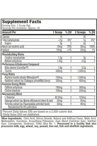Muscletech Vapor X5 Pump Preworkout 30 Servis