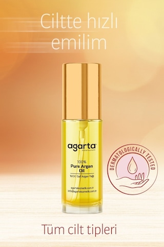 Agarta Organik Soğuk Sıkım %100 Argan Yağı - Saç Ve Vücut Onarıcı Bakım Yağı 20 ML