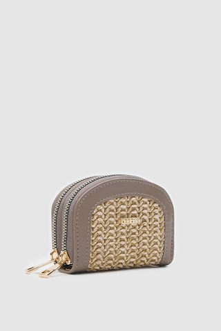 Jefece Hasır Vizon Çanta Cüzdan -Siyah