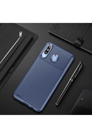 Galaxy M30 Kılıf Zore Negro Silikon Kapak Lacivert