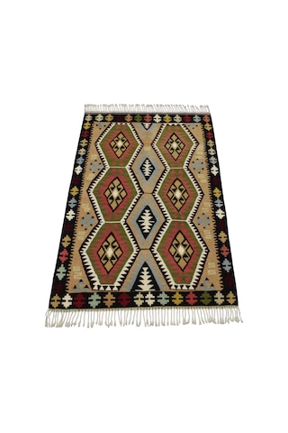 Kilim Antik El Dokuma Lüks Kula İzmir Yün Kilimi 0146 - Yeni - Çok Renkli