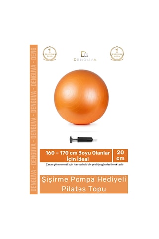 Profesyonel Seri Dayanıklı Yüksek Kalite Mini Gymball 20cm Turuncu Pilates Topu Şişirme Pompa Hediye
