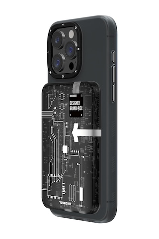 Youngkit Tech Serisi 15 W 5000 mAh Hızlı Şarj Özellikli Wireless Powerbank - Siyah