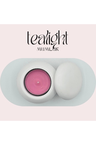 Aurora Tealight Mumluk Dekoratif Obje El Yapımı Tekli Beyaz
