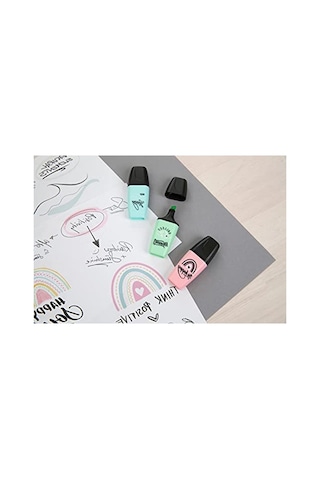 Fosforlu Kalem 2.0 Mm Uç Kalınlığı, Mini Boyut, Pastel Renk 124-Pembe