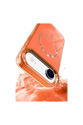 Apple Apple iPhone 17 Air İçin Uyumlu Magsafe Özellikli Işıltılı Tasarımlı Ekstra Darbe Korumalı Kapak