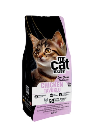 Mr. Cat Happy Tavuklu Yavru Kedi Maması 2500 G Mr. Cat Happy Tavuklu Yavru Kedi Maması 2500 G