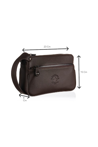 Westpolo Vegan Deri Unisex El Çantası Portföy - 6054 Kahverengi