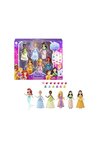 Disney Prenses Bebekleri HLW91 6'lı Set