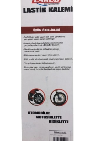 Carub Lastik Yazı Boya Kalemi Beyaz Beyaz