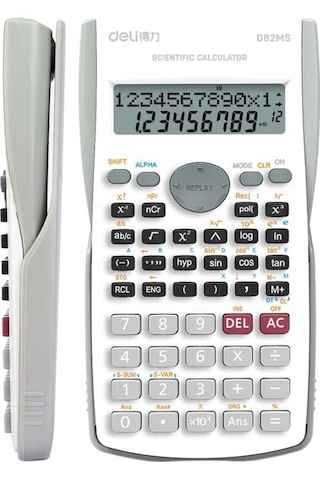 Deli Bilimsel Hesap Makinesi 240f-10+2 Digits Beyaz D82ms