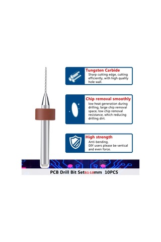 Xcan 0,1 - 1,0 Mm Pcb Mikro Matkap Ucu Seti, 10 Adet 307756636