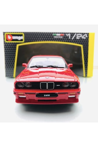 Yeni - New 1988 Bmw M3 E30 Red 1:24 Ölçek Burago Marka