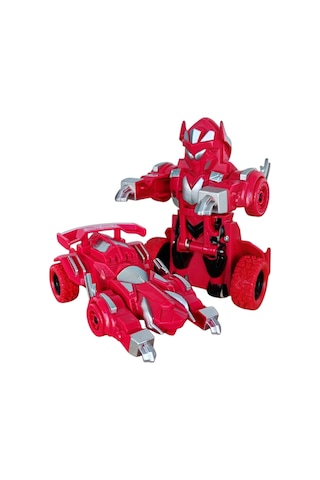 Çekip Bırakınca Otomatik Robota Dönüşen Robot Olan 360 Derece Dönebilen Oyuncak Akrobat Araba 11 Cm. Mavi Mor Fuşya