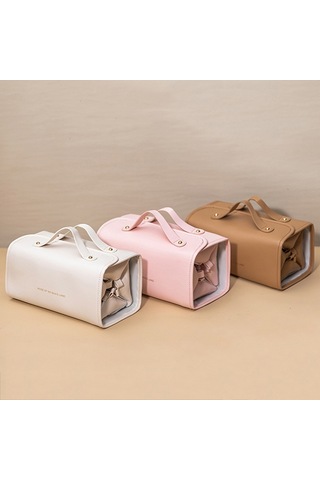 Sones Taşınabilir Büyük Kapasiteli Seyahat Ayrılabilir Katlanabilir Su Geçirmez Kozmetik Çantası Kahverengi