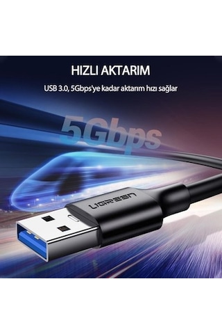 Ugreen Usb 3.0 Usb-c Data Ve Şarj Kablosu 50 Cm,