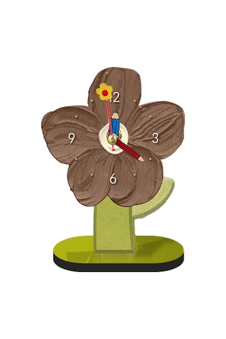 Homyl Masaüstü Saat Süs Modern Masa Saati Kahverengi-15cmx20cm Kahverengi 15cmx20cm Çok Renkli