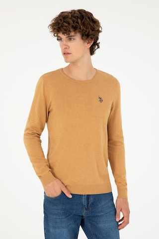 U.S. Polo Assn. U.s. Polo Assn. Erkek Camel Melanj Kazak /triko 50293505-vr122