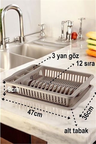 Bulaşık Durulama Sepeti Tabaklık Bulaşık Kurutmalık Kahve Alessi 715438 Çok Renkli