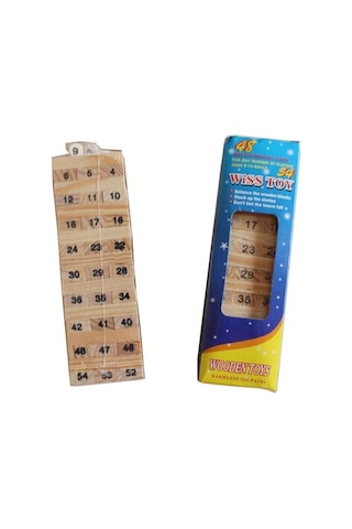54 Parça Ahşap Jenga Oyunu